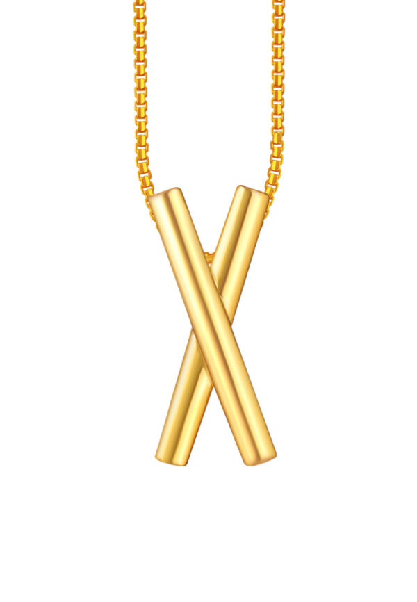 TOMEI Anastasia X-Cross Pendant, Yellow Gold 916