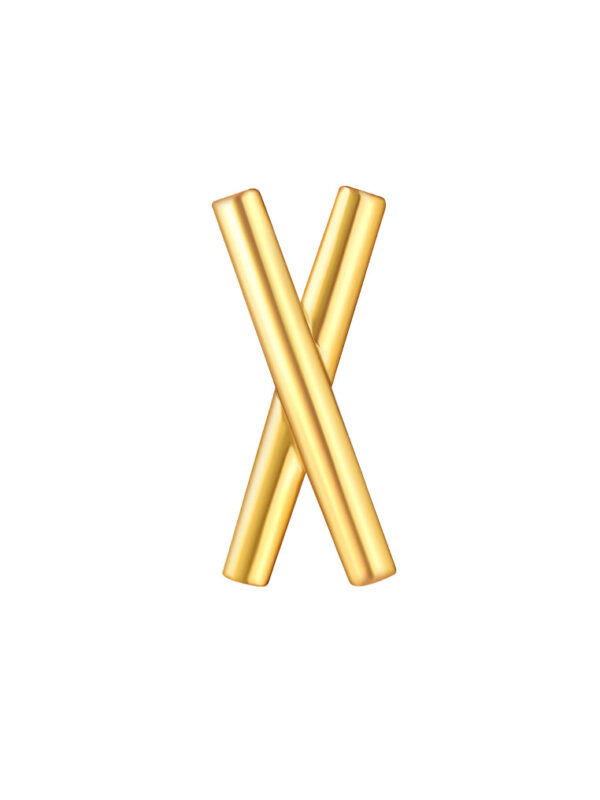 TOMEI Anastasia X-Cross Pendant, Yellow Gold 916