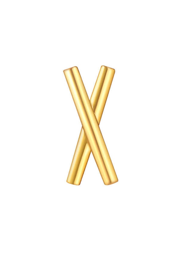 TOMEI Anastasia X-Cross Pendant, Yellow Gold 916