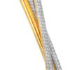 TOMEI Diamond Cut Collection Intersecting Bangle, Yellow Gold 916