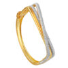 TOMEI Diamond Cut Collection Intersecting Bangle, Yellow Gold 916