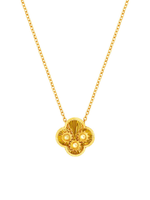 TOMEI Happiness Gear Necklace, Yellow Gold 916