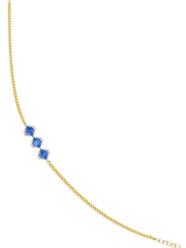 TOMEI Gemstones with Diamond Bracelet, Yellow Gold 375