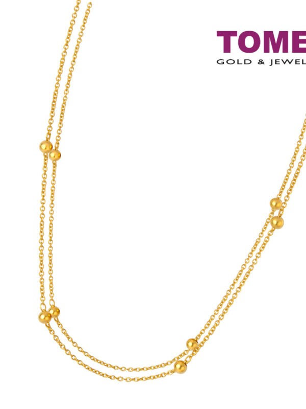 Double Strand Bead Necklace | Tomei Yellow Gold 916