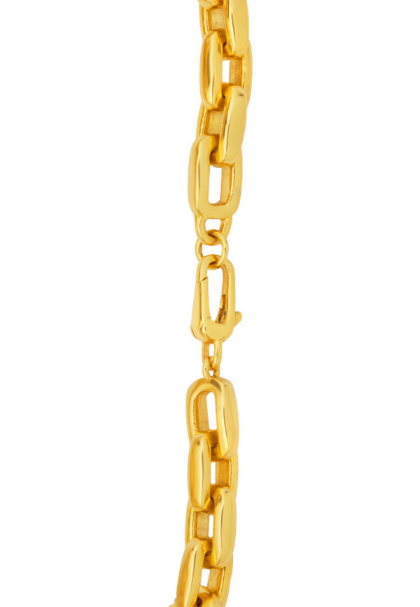 TOMEI Dense Minimalist Chain Link Bracelet, Yellow Gold 916