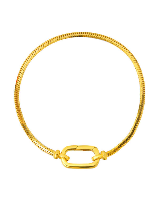 TOMEI Lusso Italia Chomel Oval Bracelet, Yellow Gold 916