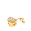 TOMEI Flaming Heart Love Lock Charm, Yellow Gold 916