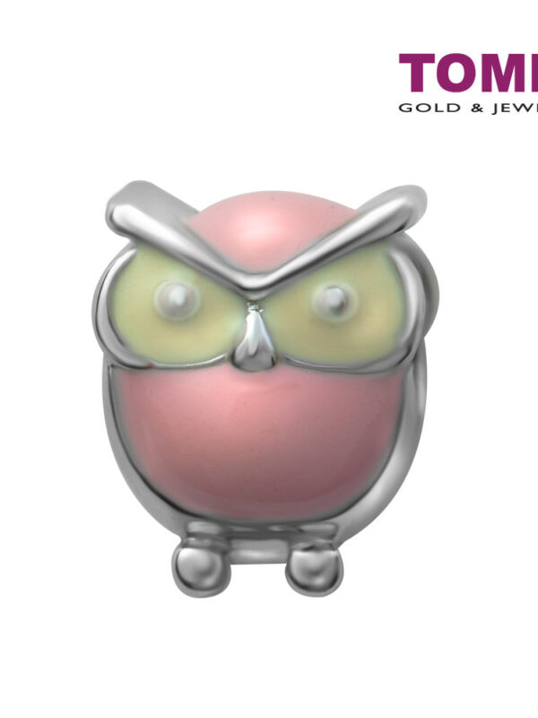 TOMEI Be OWLsome Charm White Gold 585
