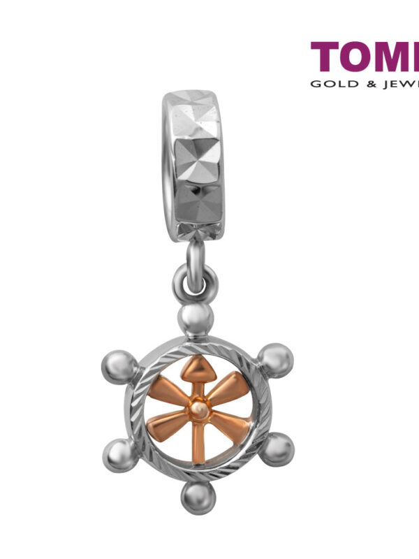 TOMEI Anchor of My Life Charm, White Gold 585