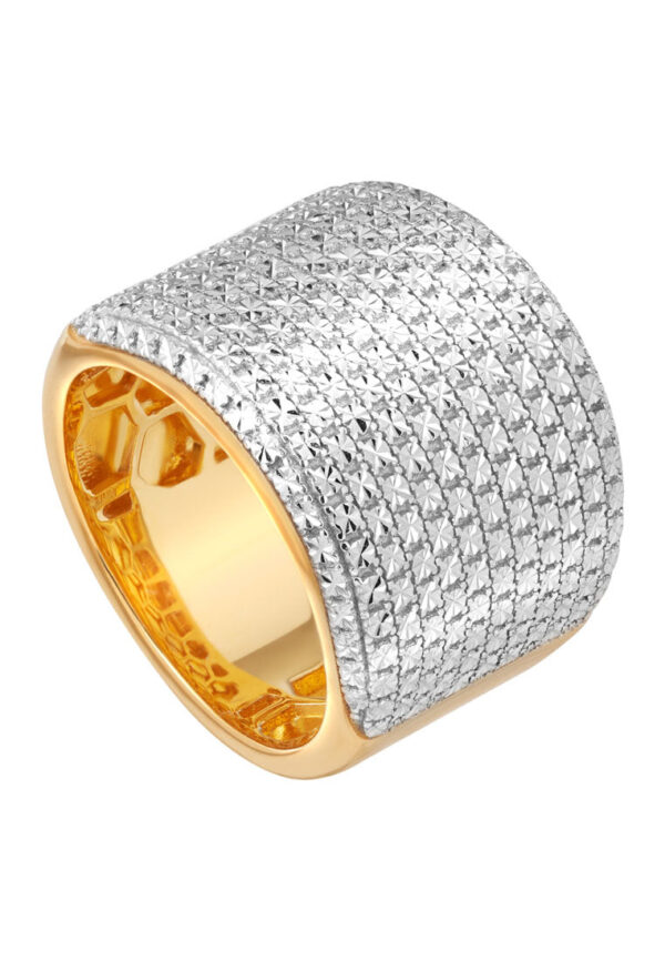 TOMEI Diamond Cut Collection Fancy Bold Ring, Yellow Gold 916