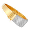 TOMEI Diamond Cut Collection Fancy Bold Bangle, Yellow Gold 916