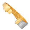 TOMEI Diamond Cut Collection Fancy Bold Bangle, Yellow Gold 916