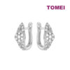 TOMEI Loop Earrings, Diamond White Gold 750 (E1477)