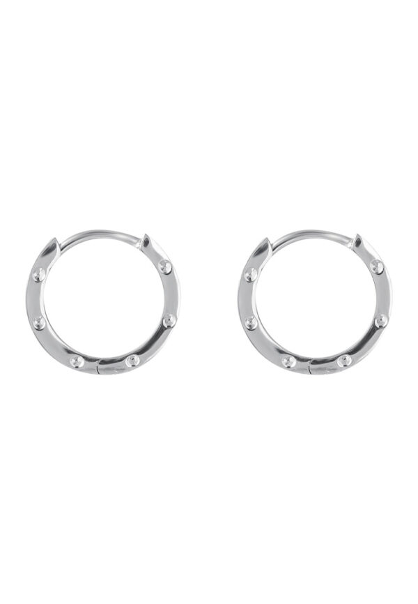 TOMEI Hoop Earrings, White Gold 750