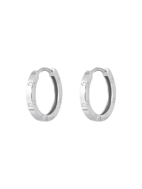 TOMEI Hoop Earrings, White Gold 750