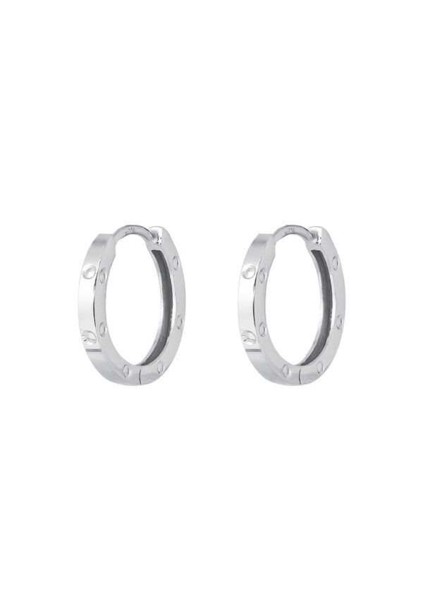 TOMEI Hoop Earrings, White Gold 750