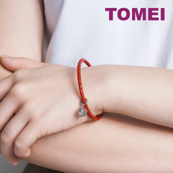 TOMEI Dangling Ball Charm, White Gold 585
