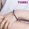 TOMEI Dual-Tone Heart Charm, White+Rose Gold 585