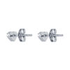 TOMEI Heart Shape Earrings, White Gold 585