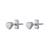 TOMEI Heart Shape Earrings, White Gold 585