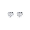 TOMEI Heart Shape Earrings, White Gold 585