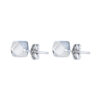 TOMEI Edge Earrings, White Gold 585