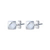 TOMEI Edge Earrings, White Gold 585