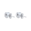 TOMEI Laser Heart Earrings, White Gold 585