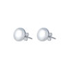 TOMEI Glowing Ball Earrings, White Gold 585