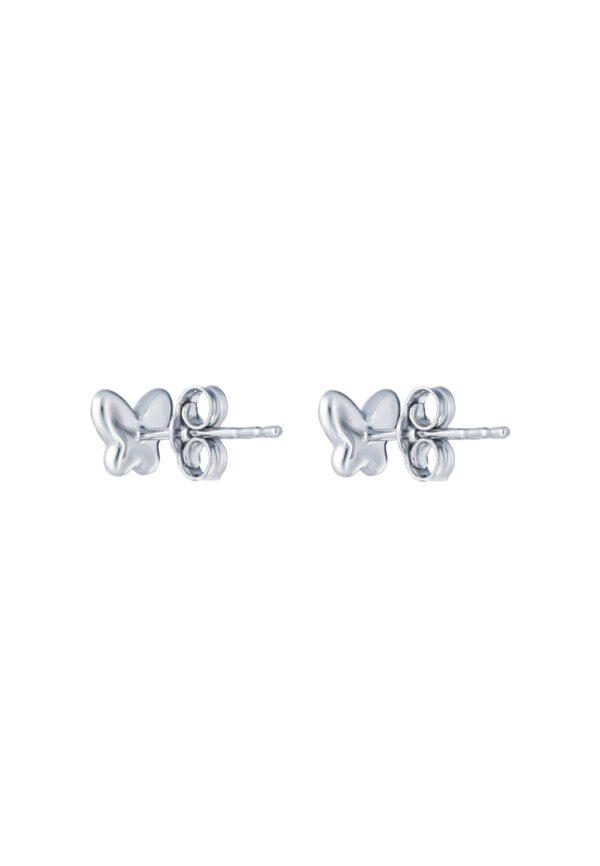 TOMEI Butterfly Earrings, White Gold 585