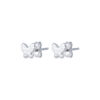 TOMEI Butterfly Earrings, White Gold 585