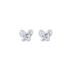 TOMEI Butterfly Earrings, White Gold 585