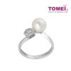 TOMEI Lustrous Flamboyance of the Seas Ring, Diamond Pearl White Gold 375 (R2020)