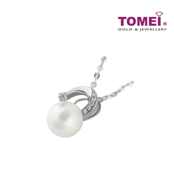 TOMEI Mesmeric Enchantment of the Seas Pendant Set, Pearl White Gold 585 (P5848)