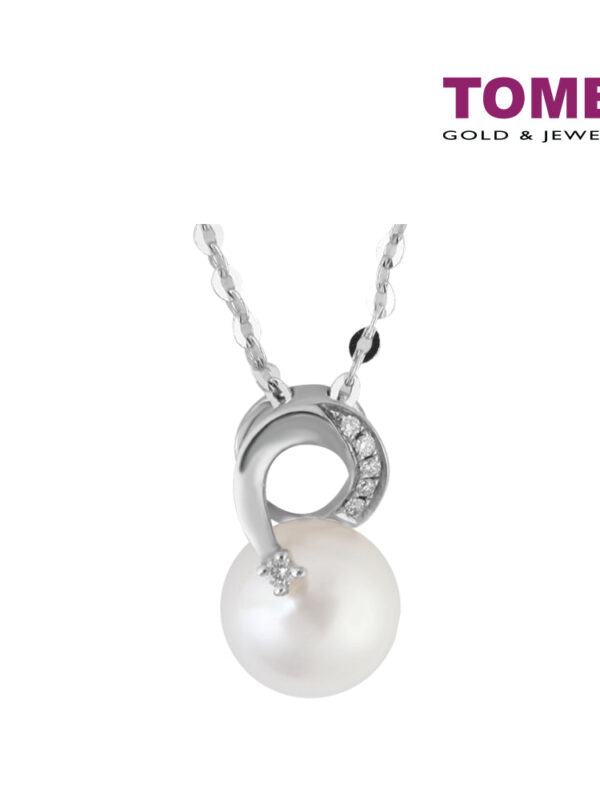 TOMEI Mesmeric Enchantment of the Seas Pendant Set, Pearl White Gold 585 (P5848)
