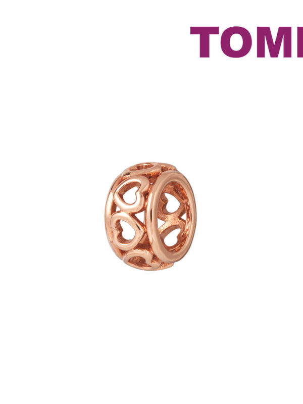 TOMEI Mini Lovely Charm, White/Rose Gold 585