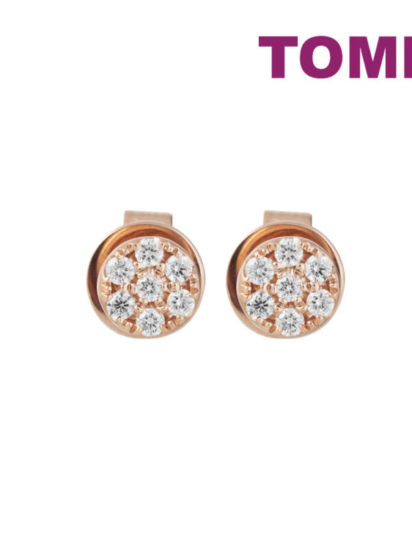 TOMEI Charlie Earrings, Rose Gold 750