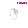TOMEI Minimalist Blossom Diamond Ring, White Gold 375