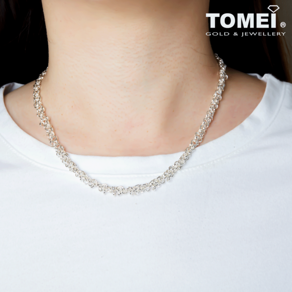 TOMEI Online Exclusive] Frosty Faith Tri-Ring Chain | 45 cm | Tomei Sterling Silver 925 (SN87880)