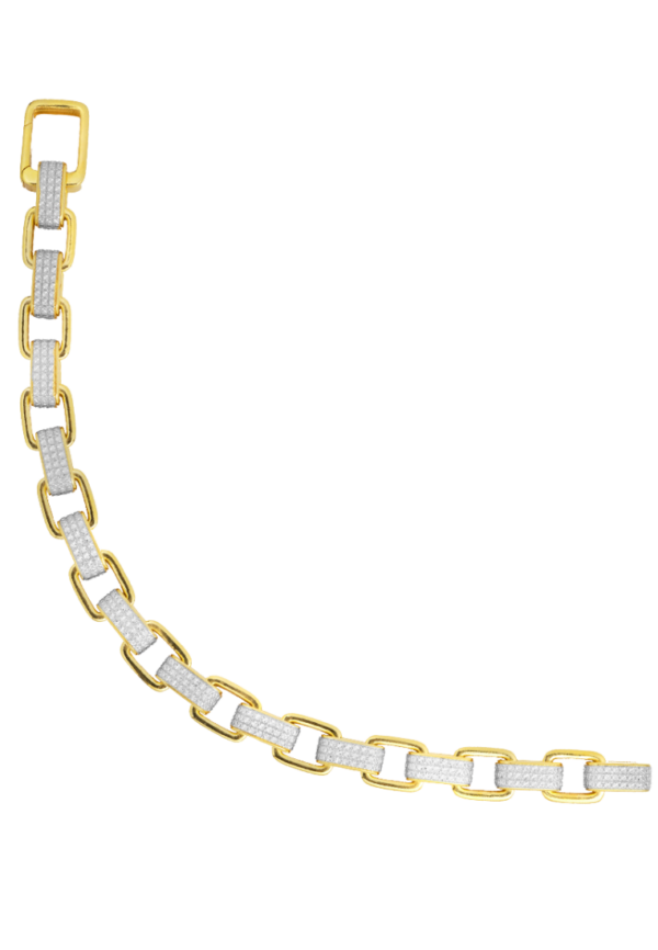 TOMEI Diamond Cut Collection Strong Link Bracelet, Yellow Gold 916