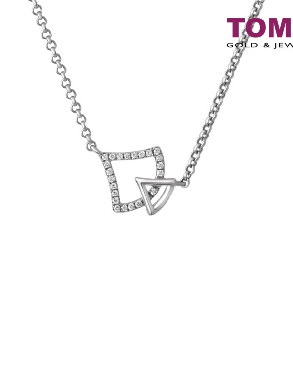 TOMEI Diamond Necklace, White Gold 585 (B1031)