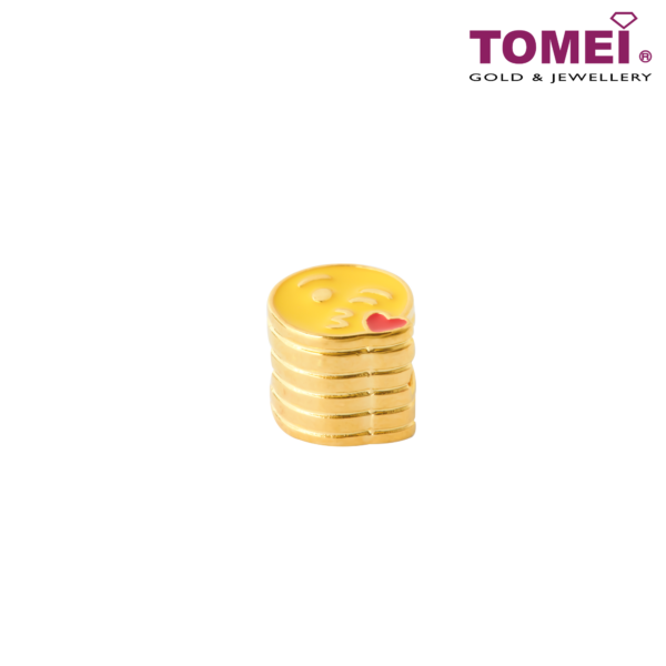 TOMEI Blowing Kisses Emoji Charm | Tomei Yellow Gold 916 (22K)