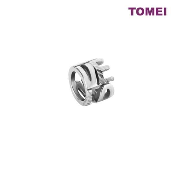 TOMEI Castle of Love Charm, White Gold 585