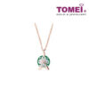 TOMEI Je t'aime Revolving Love Eiffel Tower Diamond Necklace 为爱钻动套链, Rose Gold 750