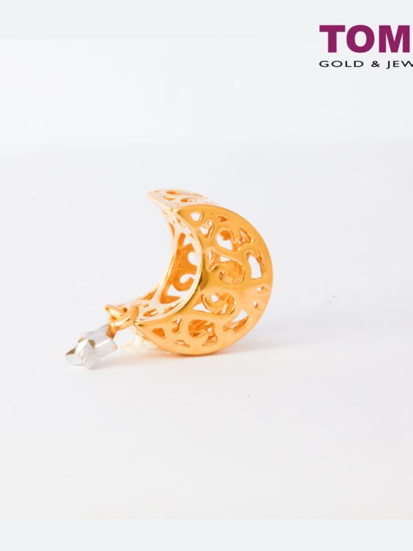 TOMEI Magical Moon & Wishing Star Charm, Yellow Gold 916