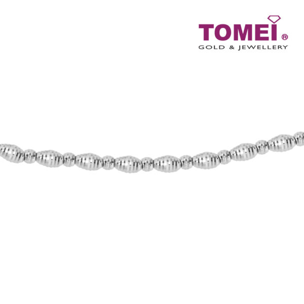 TOMEI Italia Beads Bracelet, White Gold 585