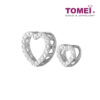 TOMEI Dual-Heart 2-Ways Style Pendant, White Gold 585