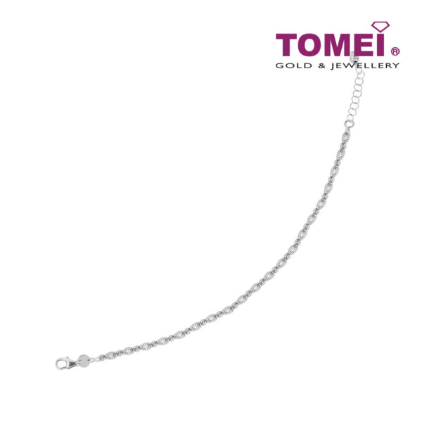 TOMEI Italia Beads Bracelet, White Gold 585