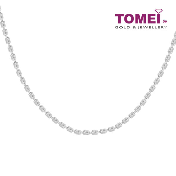 TOMEI Italia 50cm Long Necklace, Unisex White Gold 585