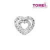 TOMEI Dual-Heart 2-Ways Style Pendant, White Gold 585